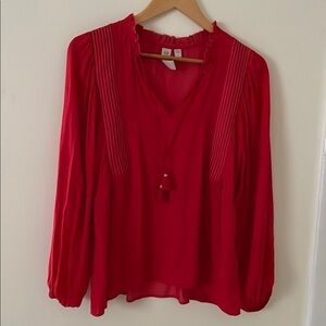 Elegant Red Blouse